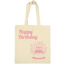 Happy Birthday cake tote