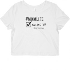 Ladies Slim Fit Crop Top Tee