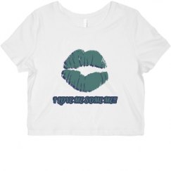 Ladies Slim Fit Crop Top Tee