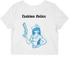 Ladies Slim Fit Crop Top Tee