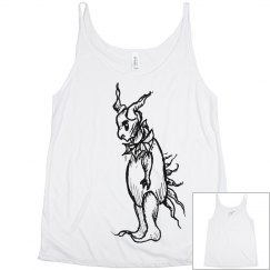 Grumpy Little Gremlin Drawing Lucy LaRue Slouchy Tank