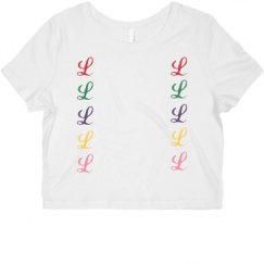 Ladies Slim Fit Crop Top Tee