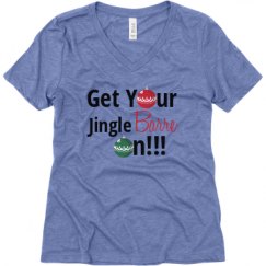 Ladies Relaxed Fit Super Soft Triblend V-Neck Tee