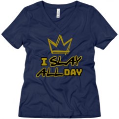 Ladies Relaxed Fit V-Neck Tee