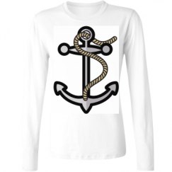 Ladies Relaxed Fit Basic Long Sleeve Tee