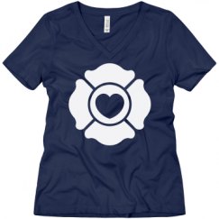 Ladies Relaxed Fit V-Neck Tee