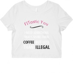 Ladies Slim Fit Crop Top Tee