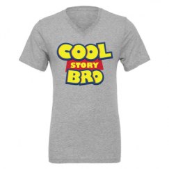 Unisex CVC Jersey V-Neck T-Shirt