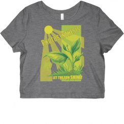 Ladies Slim Fit Crop Top Tee