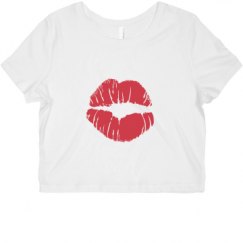 Ladies Slim Fit Crop Top Tee