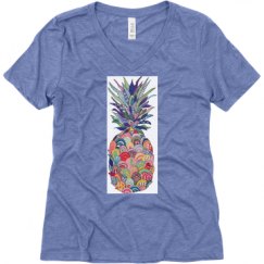 Ladies Relaxed Fit Super Soft Triblend V-Neck Tee