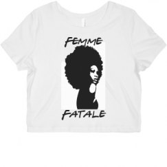 Ladies Slim Fit Crop Top Tee