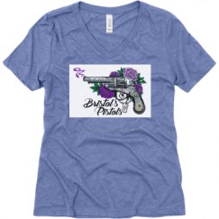 Ladies Relaxed Fit Super Soft Triblend V-Neck Tee