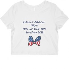 Ladies Slim Fit Crop Top Tee