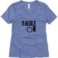 Ladies Relaxed Fit Super Soft Triblend V-Neck Tee