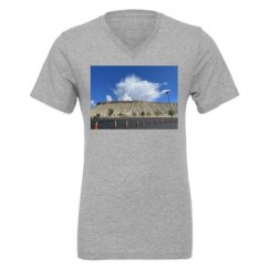 Unisex CVC Jersey V-Neck T-Shirt