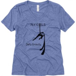 Ladies Relaxed Fit Super Soft Triblend V-Neck Tee