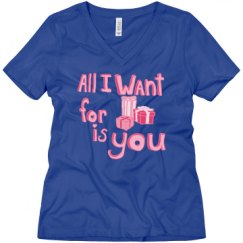 Ladies Relaxed Fit V-Neck Tee