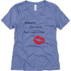 Ladies Relaxed Fit Super Soft Triblend V-Neck Tee