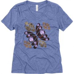 Ladies Relaxed Fit Super Soft Triblend V-Neck Tee
