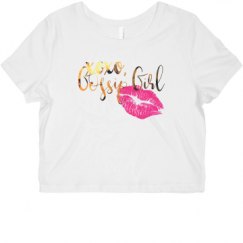 Ladies Slim Fit Crop Top Tee
