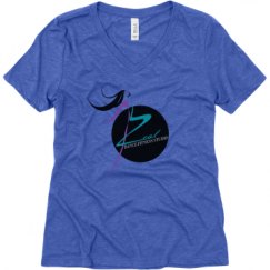 Ladies Relaxed Fit Super Soft Triblend V-Neck Tee