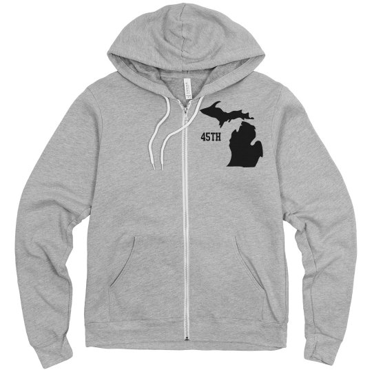 45th zip up hoodie