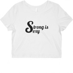 Ladies Slim Fit Crop Top Tee