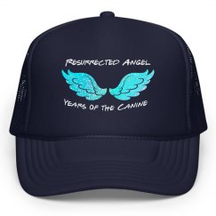 Resurrected Angel Hat w/ Lt blue Glitter