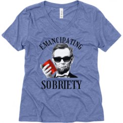 Ladies Relaxed Fit Super Soft Triblend V-Neck Tee