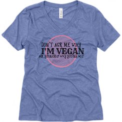 Ladies Relaxed Fit Super Soft Triblend V-Neck Tee