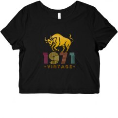 Ladies Slim Fit Crop Top Tee