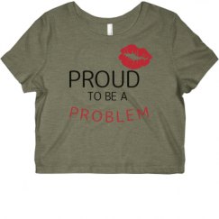 Ladies Slim Fit Crop Top Tee