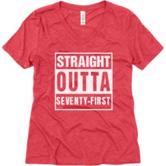 Ladies Relaxed Fit Super Soft Triblend V-Neck Tee