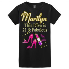 PRETTY PINK HIGH HEEL 21ST BIRTHDAY PERSONALIZED SHIRT