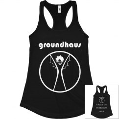 GROUNDHAUS LADIES SLIM FIT TANK, w/ back, no distress