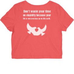 Ladies Slim Fit Crop Top Tee