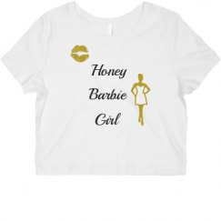 Ladies Slim Fit Crop Top Tee