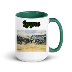 15oz Ceramic Mug with Color Inside