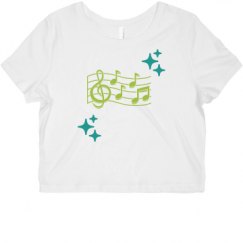 Ladies Slim Fit Crop Top Tee