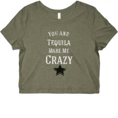 Ladies Slim Fit Crop Top Tee