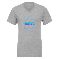 Unisex CVC Jersey V-Neck T-Shirt