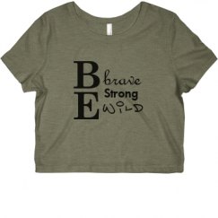 Ladies Slim Fit Crop Top Tee