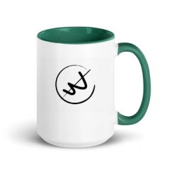 15oz Ceramic Mug with Color Inside