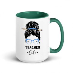 15oz Ceramic Mug with Color Inside