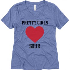 Ladies Relaxed Fit Super Soft Triblend V-Neck Tee