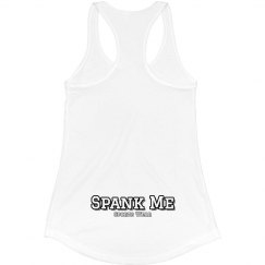 Spank Me Sports Wear Razorback Tank - White