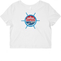 Ladies Slim Fit Crop Top Tee