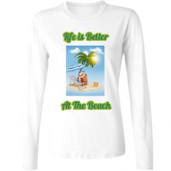 Ladies Relaxed Fit Basic Long Sleeve Tee