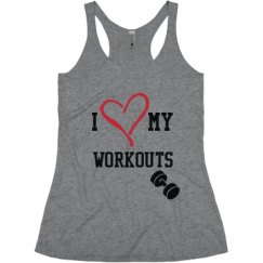 Ladies Slim Fit Super Soft Racerback Triblend Tank